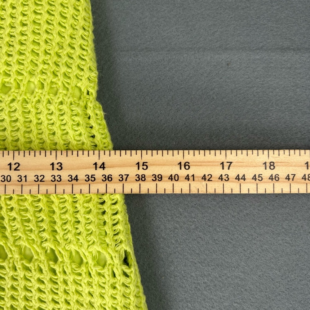 Rachel Zoe Crochet Maxi Dress Lime Green Sleeveless Boho Festival Resort Small - Picture 8 of 10